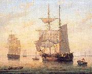 Mellen, Mary Blood Taking in Sails at Sunset oil on canvas